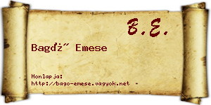 Bagó Emese névjegykártya
